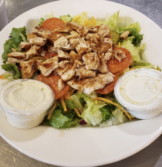 A variety of chef salads are available 